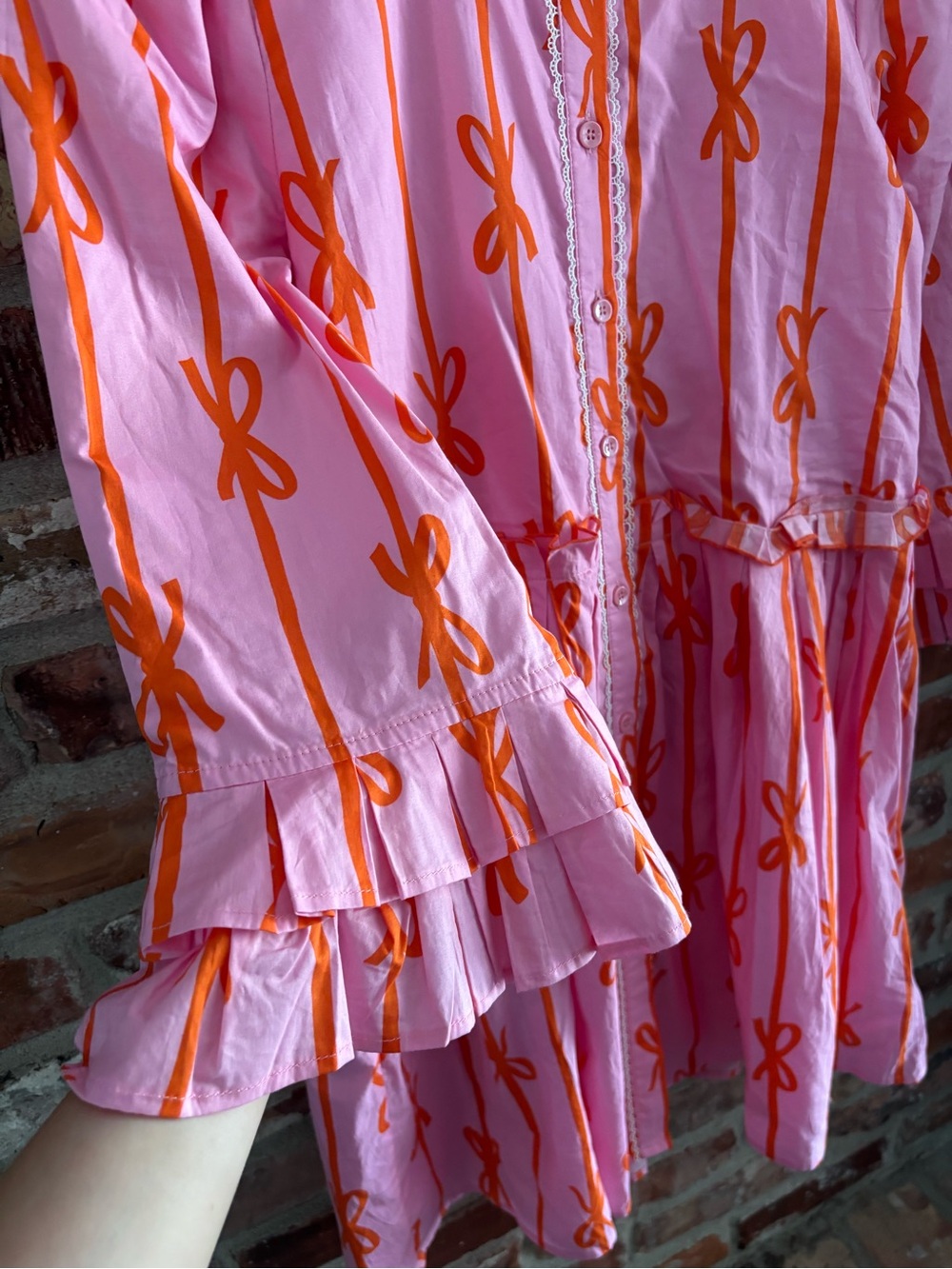 Ivy City Co Pink Cotton Bowie Shirt Dress, S - Picture 7 of 9